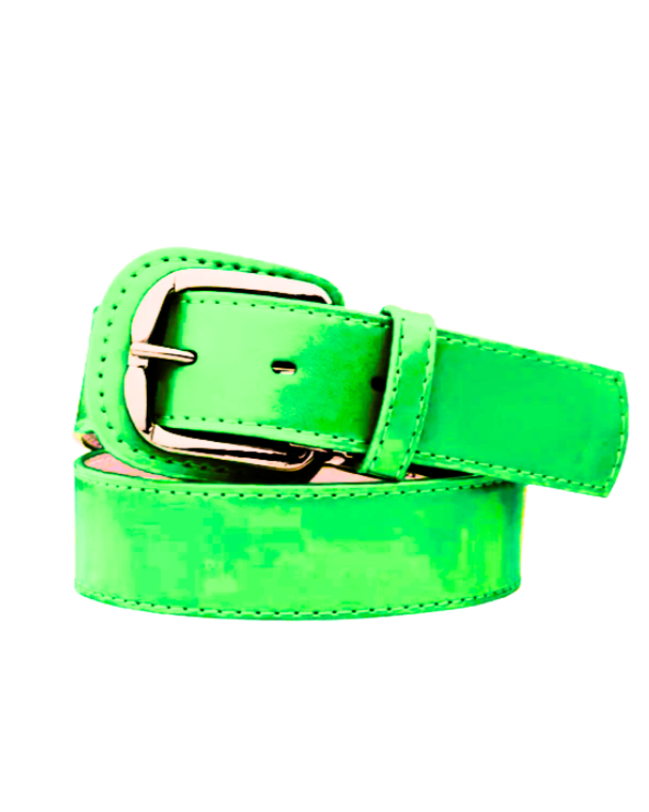 Pro Leather Neon Green Baller Belt