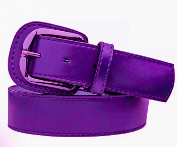 Pro Style Purple Baller Leather Belt