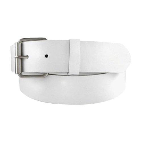 Pro Style White Baller Leather Belt