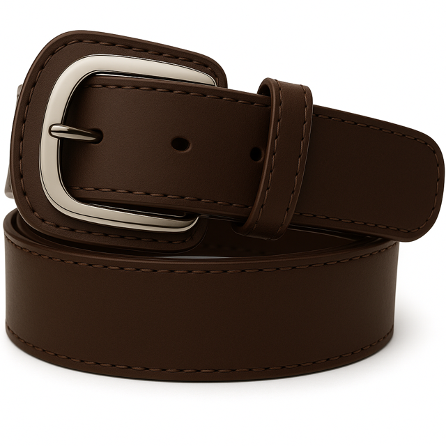 Pro Style Brown Baller Leather Belt