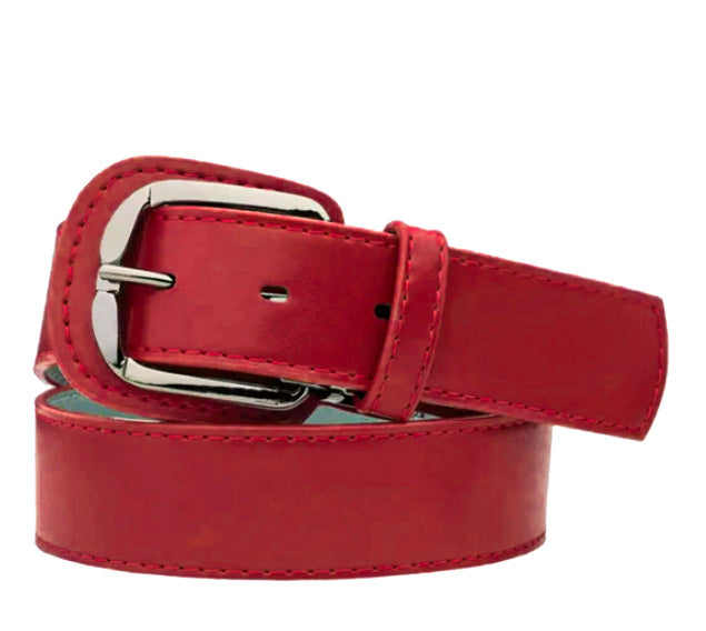 Pro Style Red Baller Leather Belt