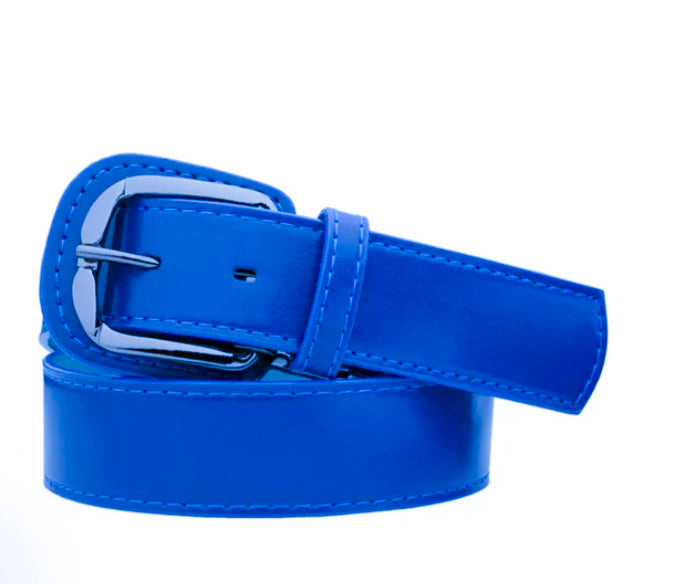 Pro Style Blue Baller Leather Belt