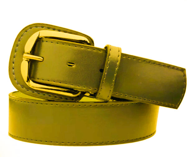 Pro Style Gold Baller Leather Belt