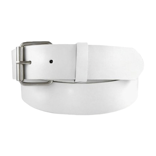 Standard White Baller Leather Belt